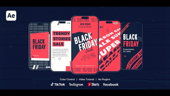 Videohive Black Friday Reels & Stories Product Promo template preview