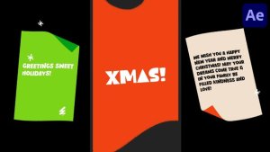Videohive Vertical Xmas Greetings for After Effects Openers template preview