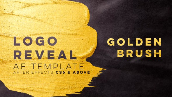 Videohive Golden Brush Logo Reveal Logo Stings template preview