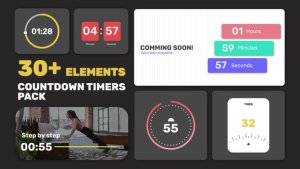 Videohive Countdown Timers Pack Elements template preview