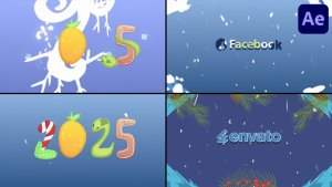 Videohive Merry Christmas Snake Logo | After Effects Logo Stings template preview