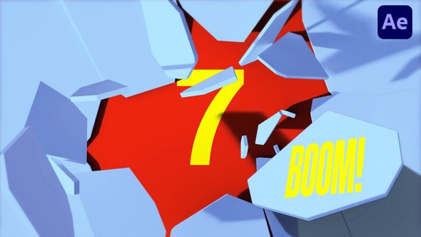 Videohive Crash Count Unveil Video Displays template preview