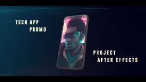 Tech App Promo Video Displays template preview