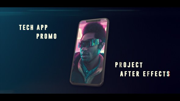 Tech App Promo Video Displays template preview