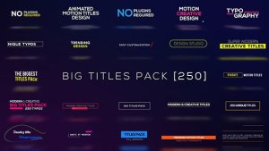 Big Titles Pack [250] Video Displays template preview