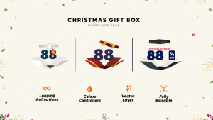 Videohive Merry Christmas Gift box Elements template preview