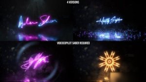 Videohive Neon Signature Reveal Pack Openers template preview