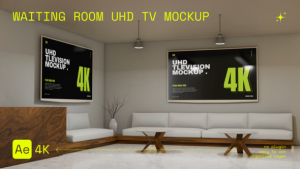 Videohive Waiting Room UHD TV Mockup Product Promo template preview