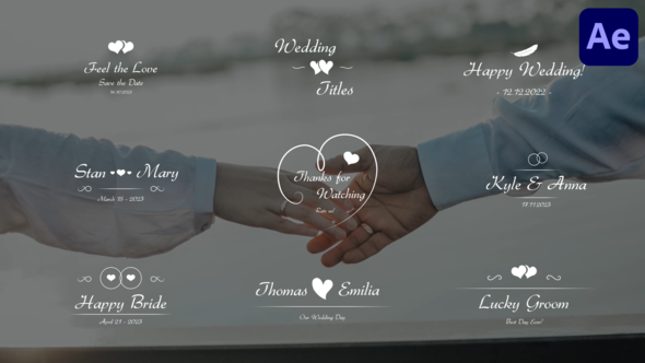 Videohive Elegant Wedding Titles for After Effects Titles template preview