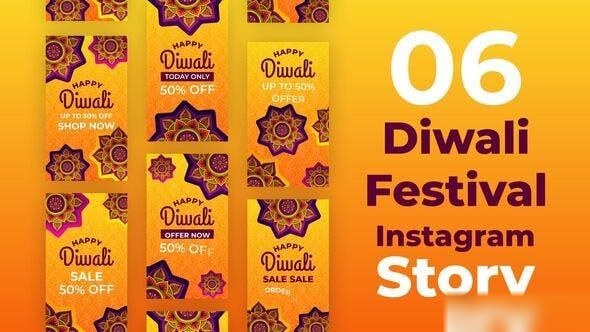 Videohive Diwali Festival Instagram Stories Openers template preview