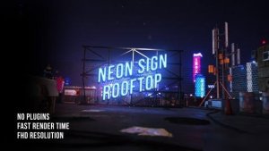 Videohive Neon Rooftop Logo Reveal Logo Stings template preview