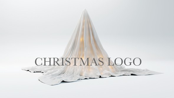 Videohive Christmas logo hidden under a white cloth Logo Stings template preview