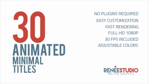 Videohive 30 Animated Minimal Titles Titles template preview