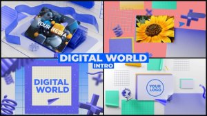 Videohive Digital World Intro | Logo Revael Logo Stings template preview