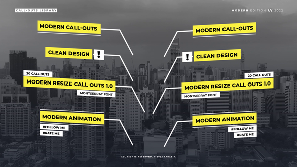 Videohive Modern Call Outs 1.0 | After Effects Titles template preview