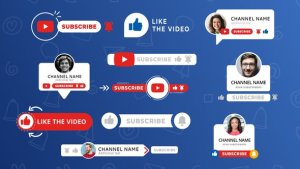 Videohive Youtube/Social Media Subscribe Button Package Titles template preview
