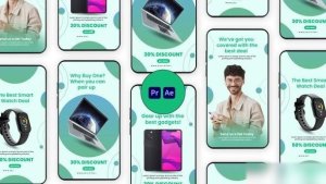 Videohive Modern Tech Gadget Sale Instagram Story Elements template preview