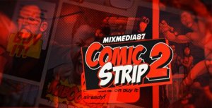 Comic Strip 2 Video Displays template preview