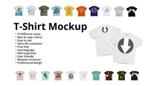 T-Shirt Mockup Video Displays template preview