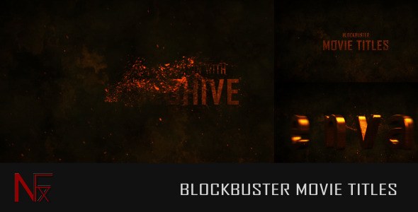 Cinematic Blockbuster Movie Titles Video Displays template preview
