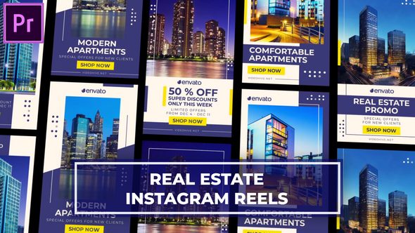 Real Estate Instagram Reels After Effects Template MOGRT for Premier Pro Premiere Pro template preview
