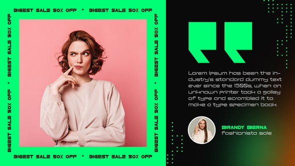 Futuristic Fashion Sale Promo MOGRT Premiere Pro template preview