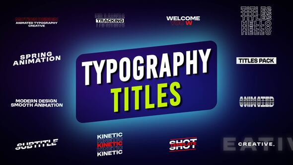 Videohive Typography Titles | After Effects 58655556 Titles template preview
