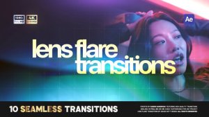 Videohive Lens Flare Transitions Elements template preview