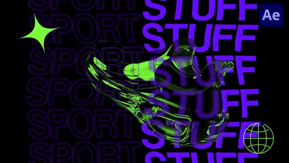 Videohive Sport Stuff Typography Intro Openers template preview