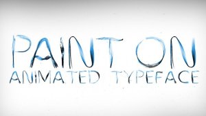 Paint On Animated Typeface Video Displays template preview