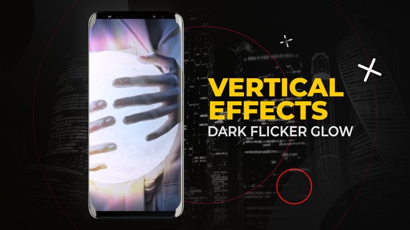 Videohive Vertical Dark Flicker Glow Effects | After Effects Elements template preview