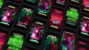 Videohive Music Party Instagram Reels Openers template preview