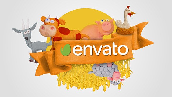 Clay Farm Animals Video Displays template preview