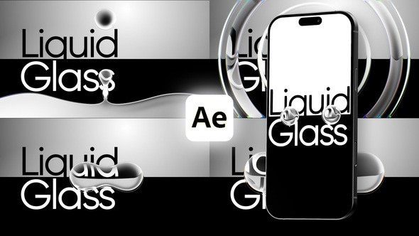 Videohive Liquid Glass Transitions Broadcast-packages template preview