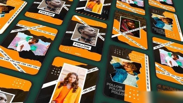 Videohive Paper Instagram Frame After Effects Template Elements template preview