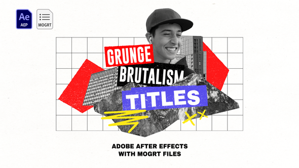 Videohive Grunge Brutalism Titles Titles template preview