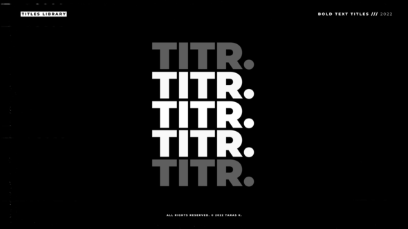 Videohive Bold Text Titles | After Effects Titles template preview