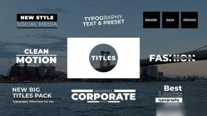 Videohive Typography Titles | After Effects 40252554 Titles template preview