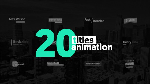 Videohive 20 Animated Titles 22600140 Titles template preview