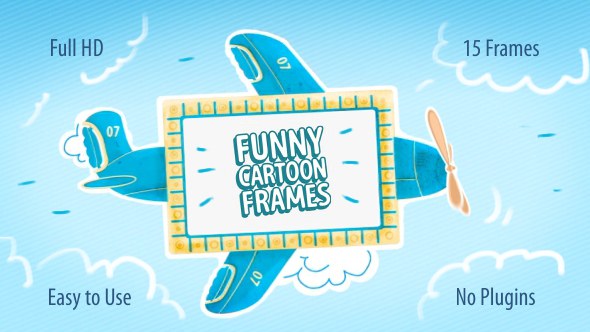 Videohive Funny Cartoon Frames Video Displays template preview