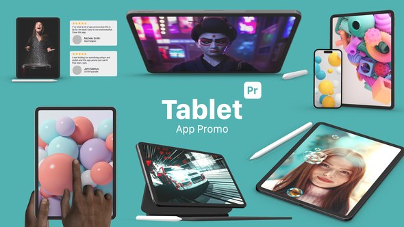 Tablet App Promo for Premiere Pro Premiere Pro template preview