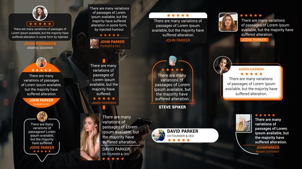 Videohive Testimonial & Review Text Titles Elements template preview
