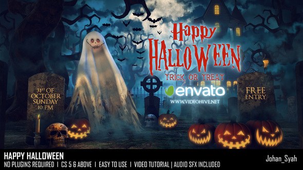 Videohive Halloween Intro 34255248 Video Displays template preview