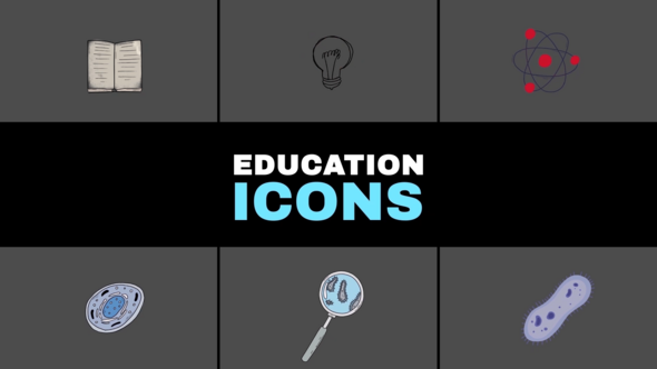 Videohive Science Education Icons for After Effects Elements template preview