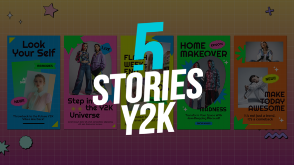 Y2K Stories vol.02 Product Promo template preview