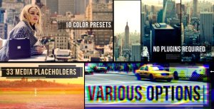 Videohive Urban Glitch Style Video Displays template preview