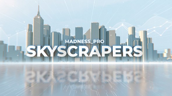 Videohive City Skyscrapers | Corporate Economy Opener Video Displays template preview