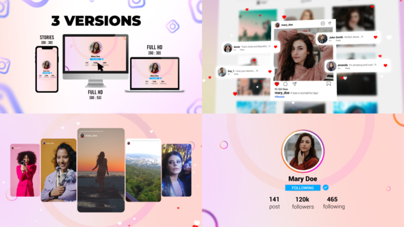 Videohive Minimalist Instagram Profile Promo Product Promo template preview