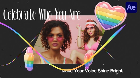 Rainbow Celebration Pride Opener Openers template preview