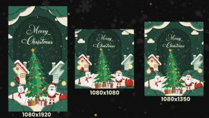 Videohive Merry Christmas Intro 3 in 1 Video Displays template preview